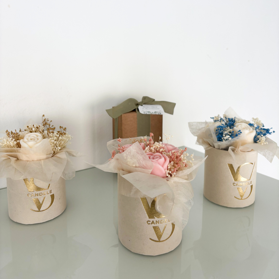 Box floreale bomboniera o centrotavola per evento