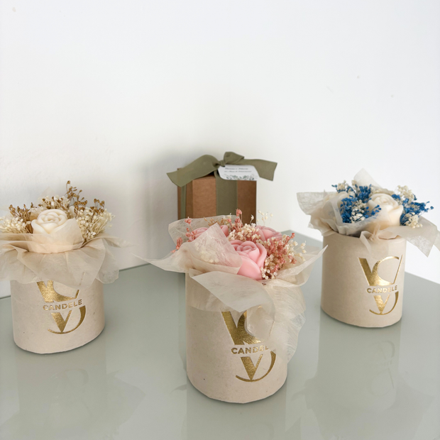 Box floreale bomboniera o centrotavola per evento