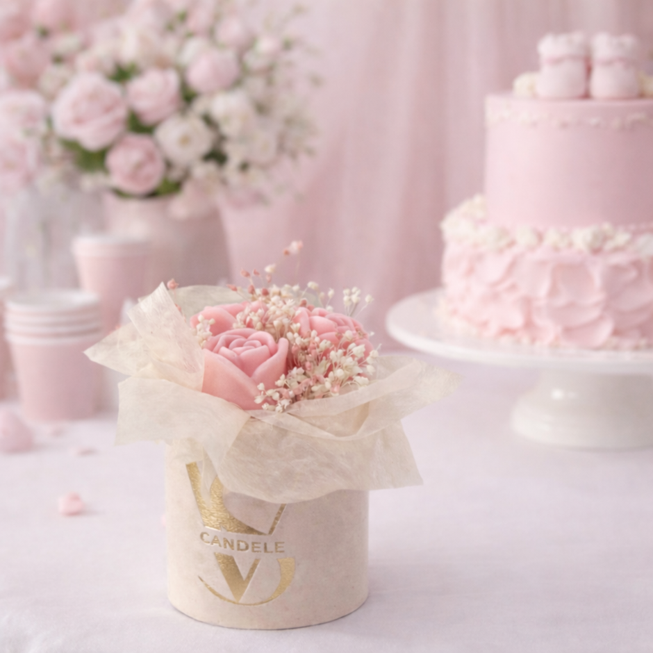 Box floreale bomboniera o centrotavola per evento