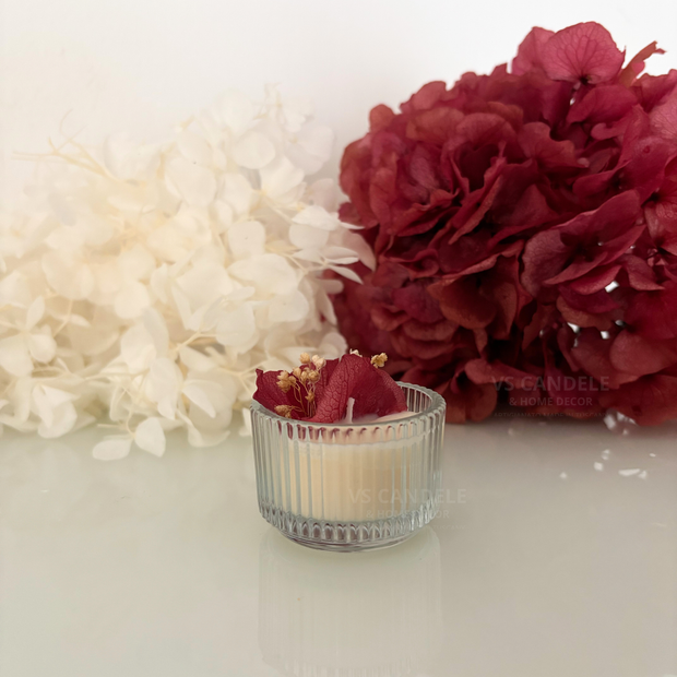 Candela artigianale in vetro bomboniera personalizzabile