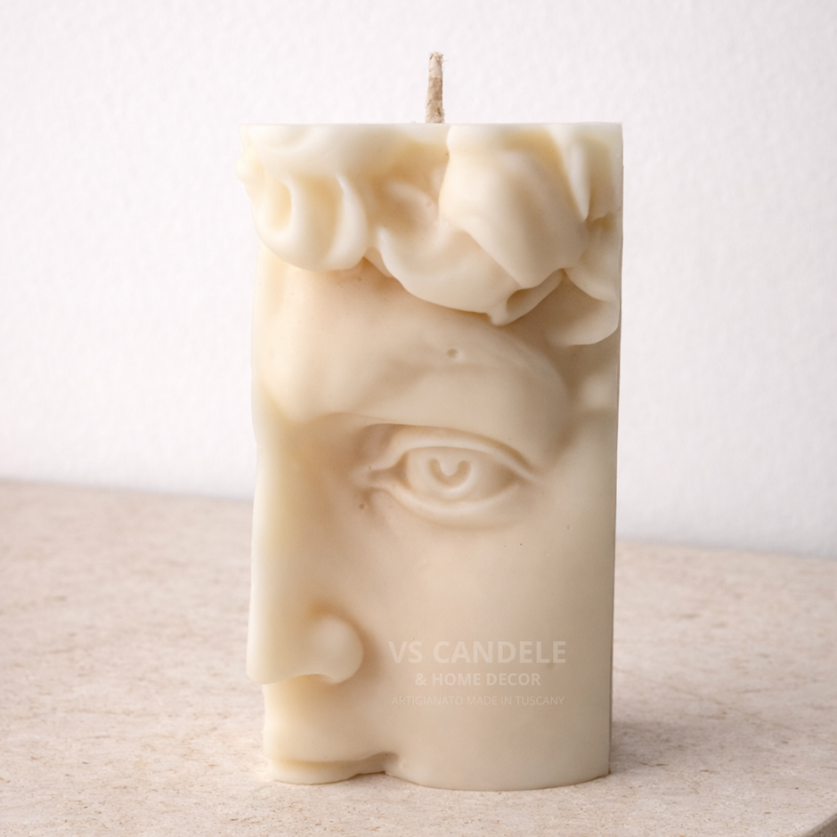 Candela scultorea David decorativa