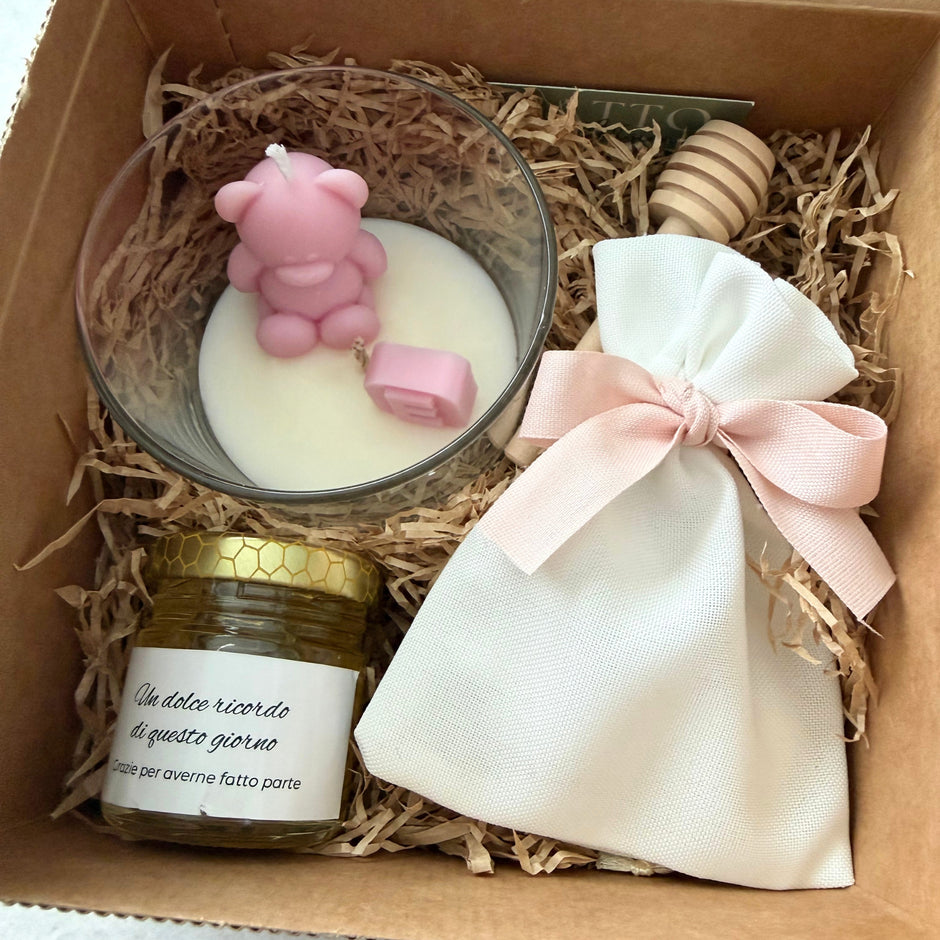 Cofanetto Dolcezza e Profumo | Dolce Teddy, confetti e miele 50g