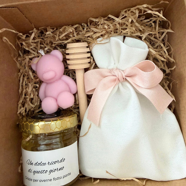 Cofanetto Dolcezza e Profumo | Orsetto confetti e miele 50g