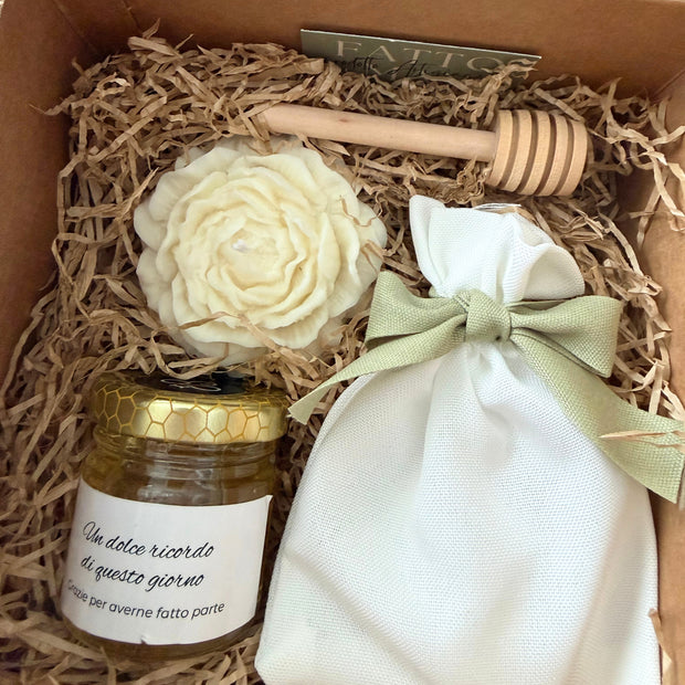 Cofanetto Dolcezza e Profumo | Peonia, confetti e miele 50g