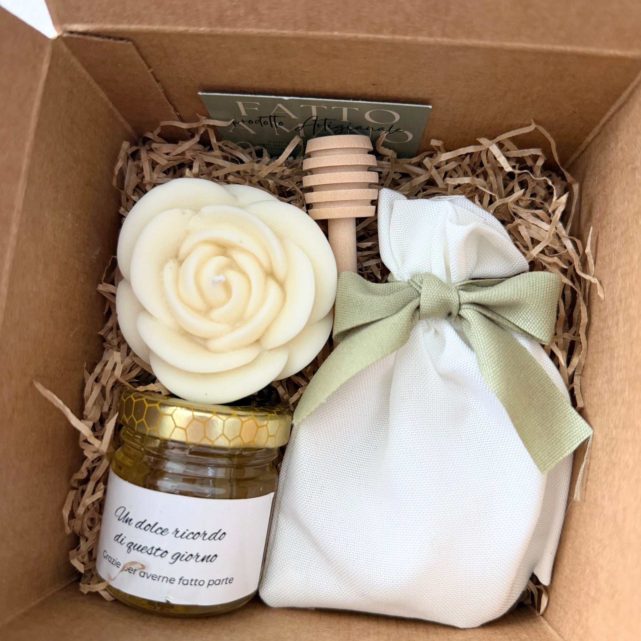 Cofanetto Dolcezza e Profumo | Rosa, confetti e miele 50g