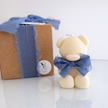 Bomboniera candela profumata Teddy per nascita e battesimo