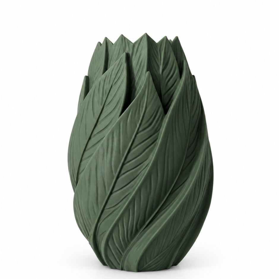 vaso pla foglie verde